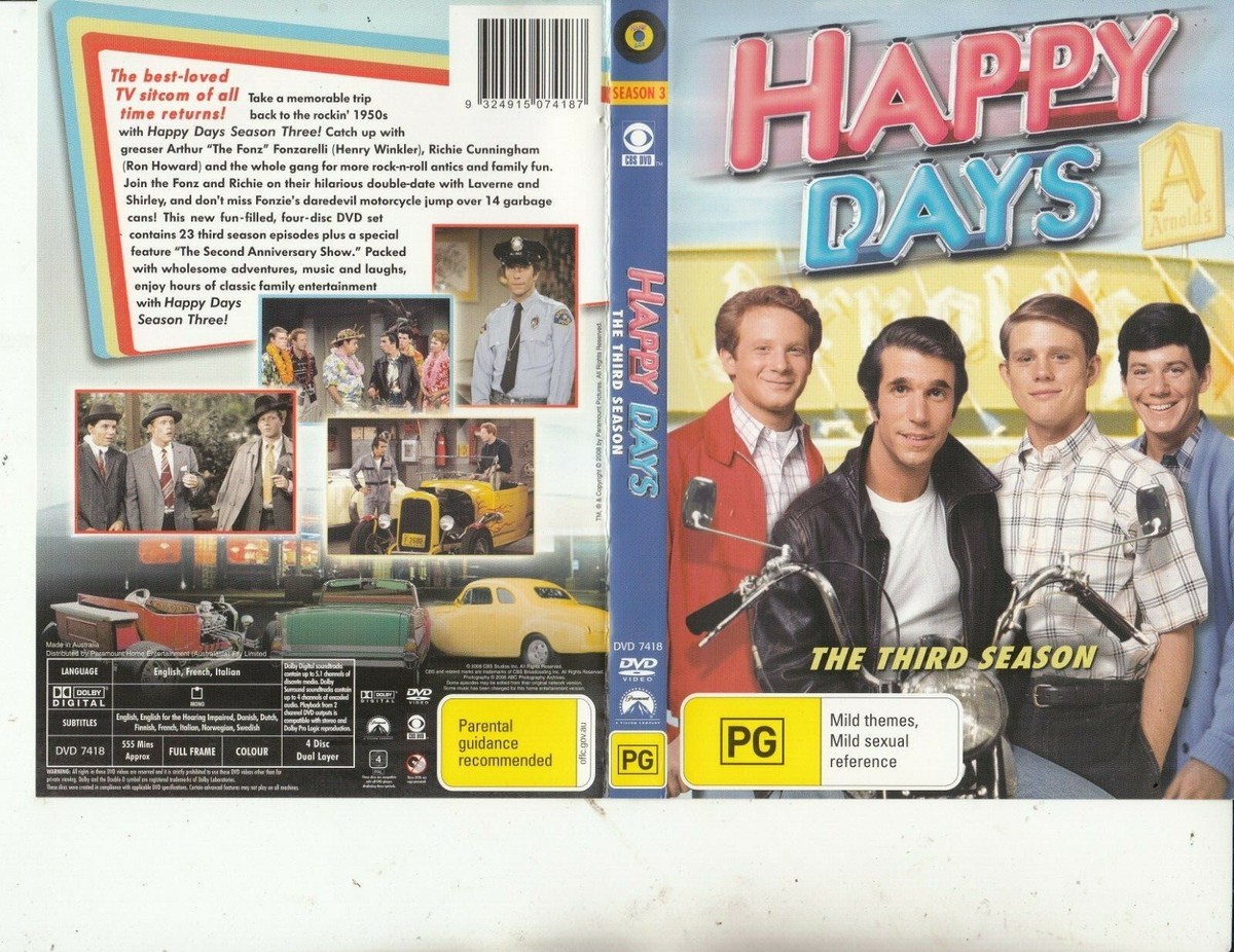 Happy Days-1974-TV Series USA-[The Third Season-4 Disc Set]-4 DVD