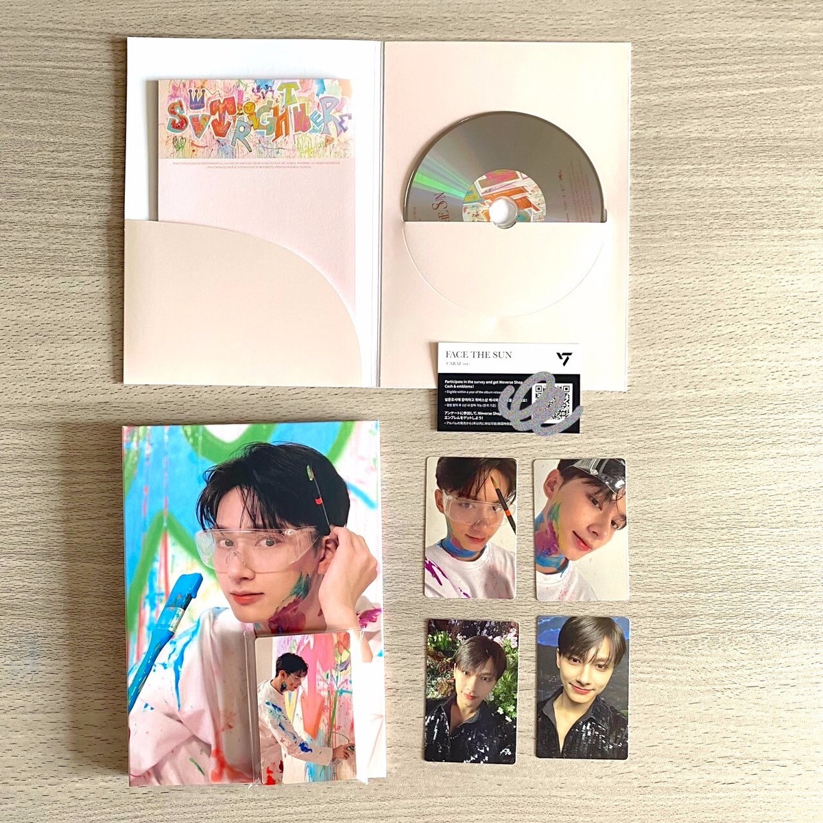 SEVENTEEN 4th album face the sun carat ver. jun complete set | eBay