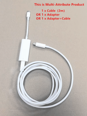 For Apple Thunderbolt2 Cable 2M/Thunderbolt 3 to Thunderbolt 2