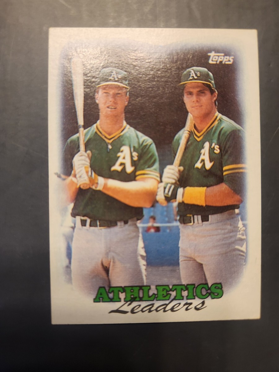 1987 Topps- Athletics Leaders Mark McGwire / Jose Canseco-Card
