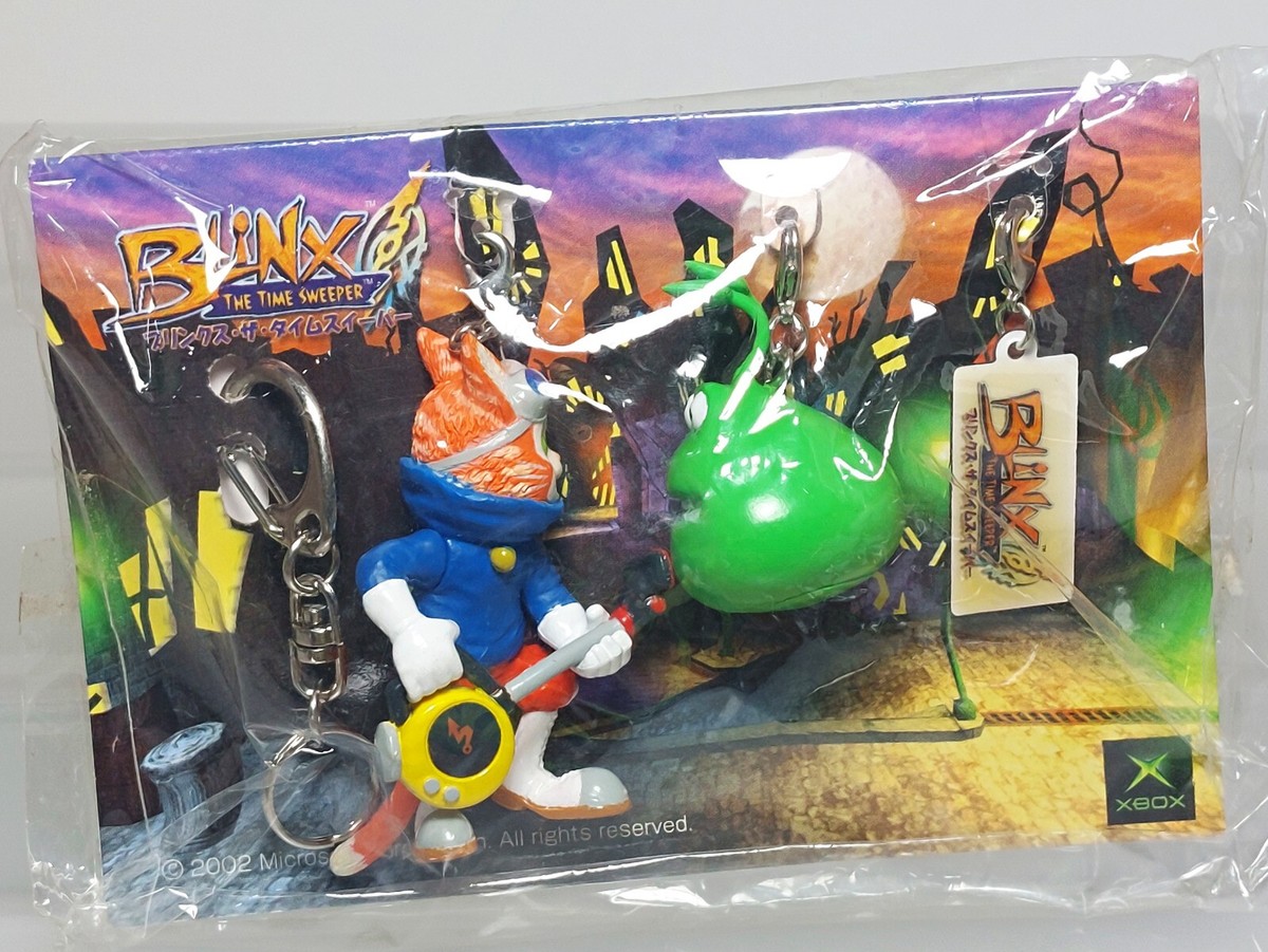 Blinx The Time Sweeper Keychain Figure Microsoft 2002 ‎Xbox Japan