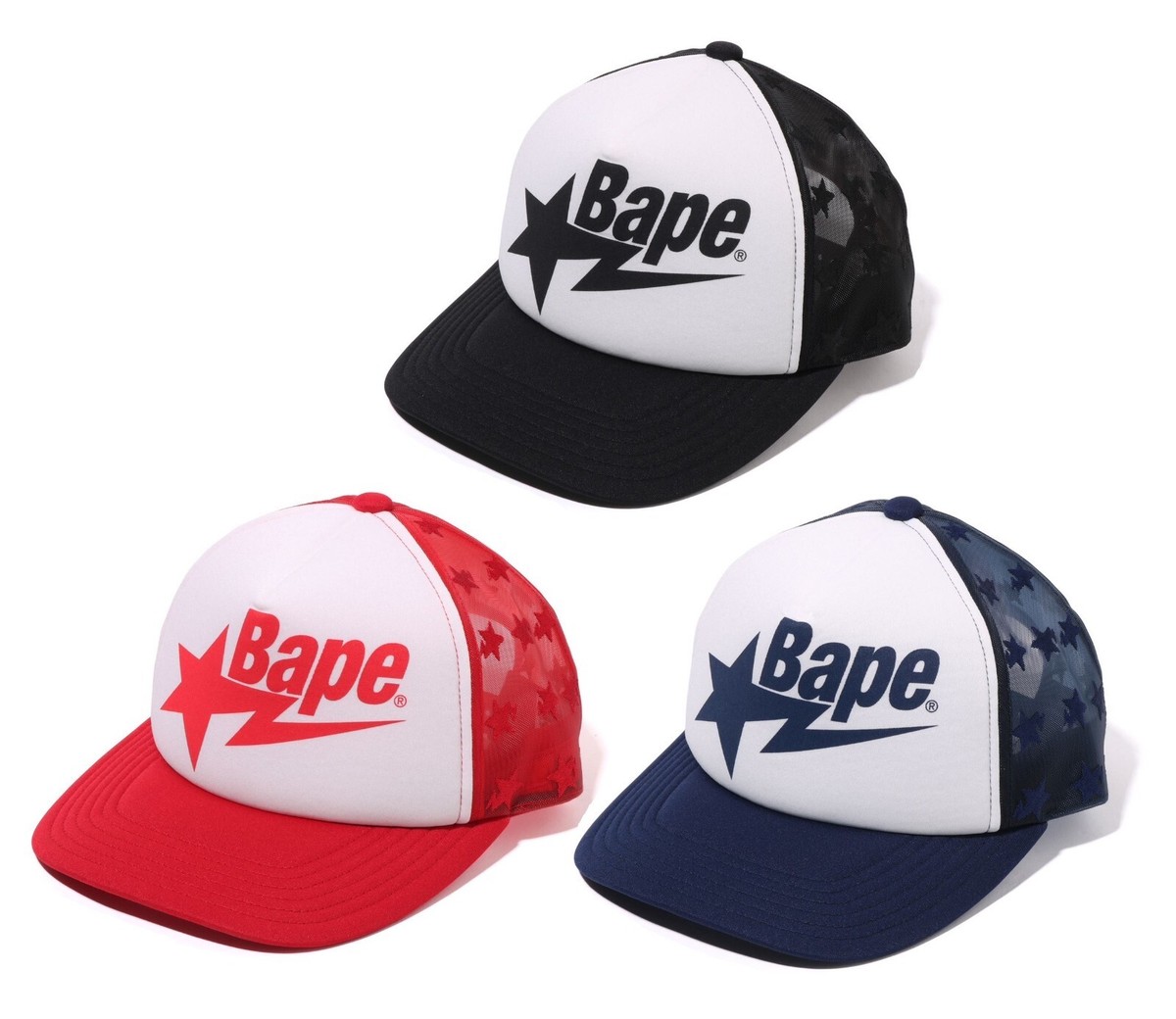 A BATHING APE Men's Goods BAPE STA MESH CAP ( EMBROIDARY TYPE