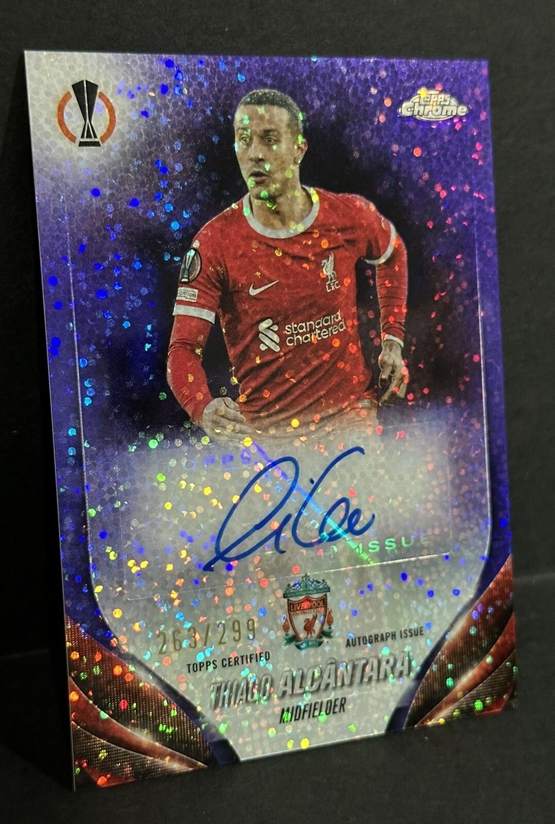 2023-24 Topps Chrome UCC Liverpool Thiago Alcantara Auto Purple