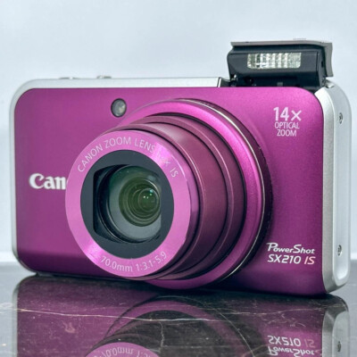 Canon PowerShot SX210 IS 14.0MP 14x Zoom Purple Digital Camera
