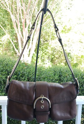 Coach 3653 Vintage Soho Chocolate Brown Leather Shoulder Bag | eBay