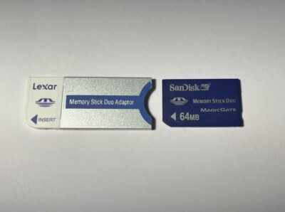 Sony compatible MSA-64A 64MB Memory Stick Duo Card + adapter for