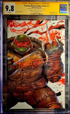 Teenage Mutant Ninja Turtles #1 Virgin Raphael Kirkham Signed +