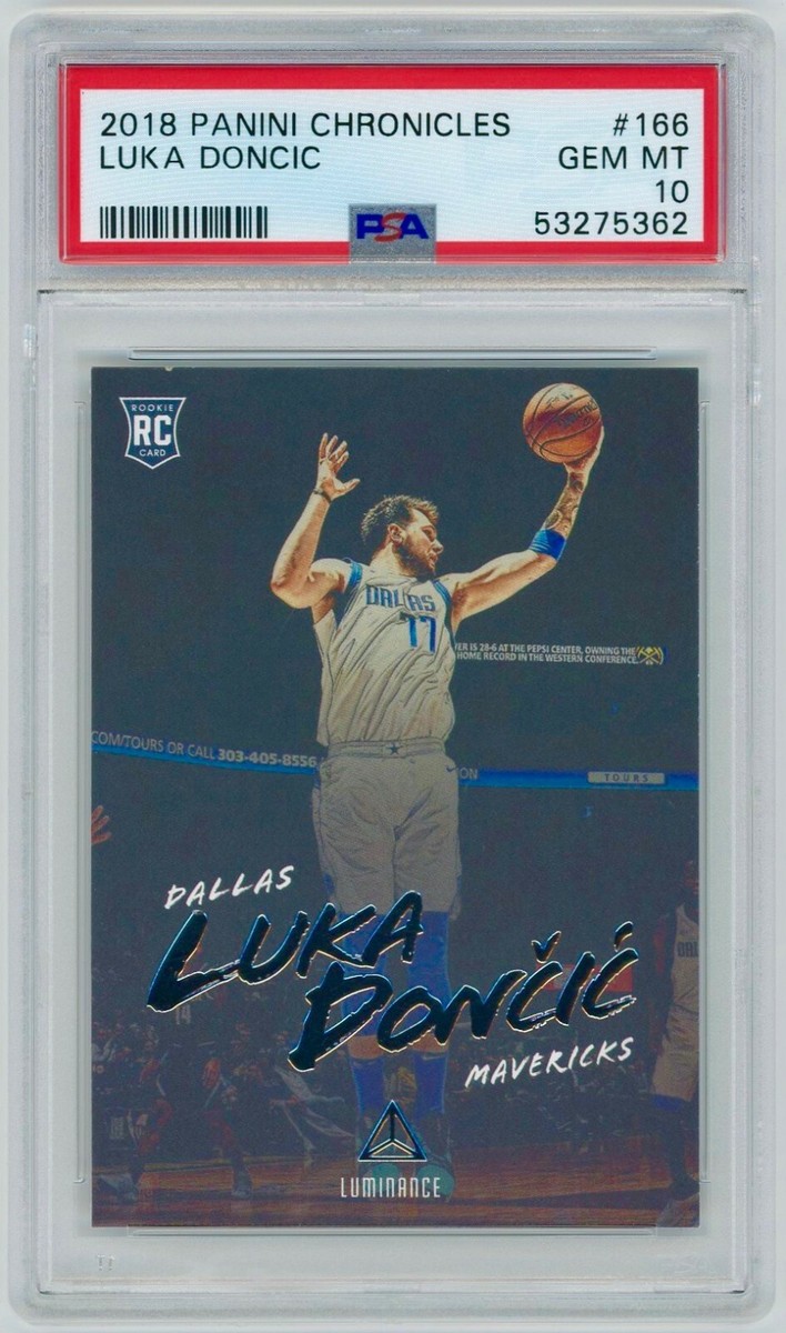 2018-19 Panini Chronicles #166 LUKA DONCIC Luminance Rookie RC PSA