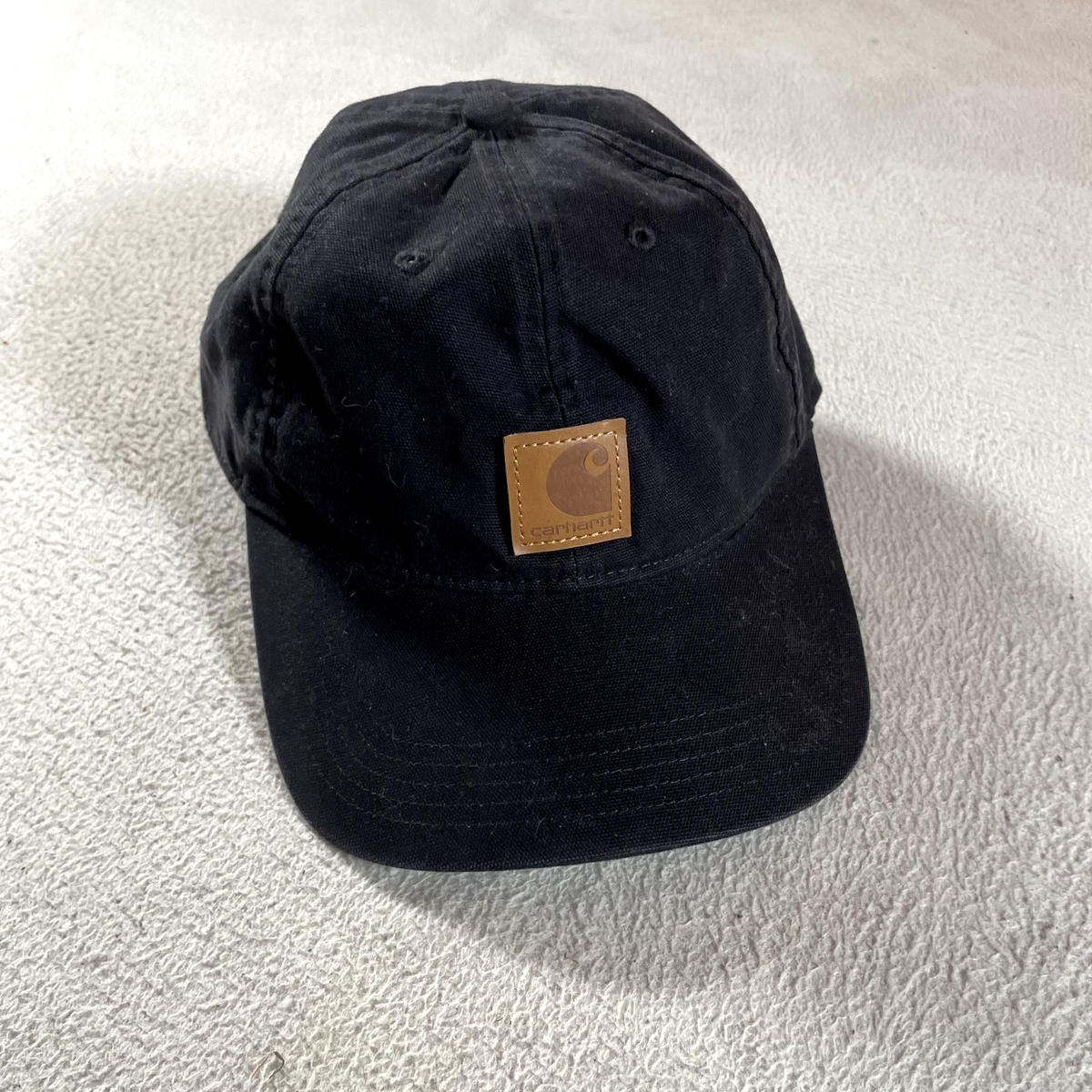 Carat Hat Mens Adjustable Strap Back Black Cap Outdoor Fishing