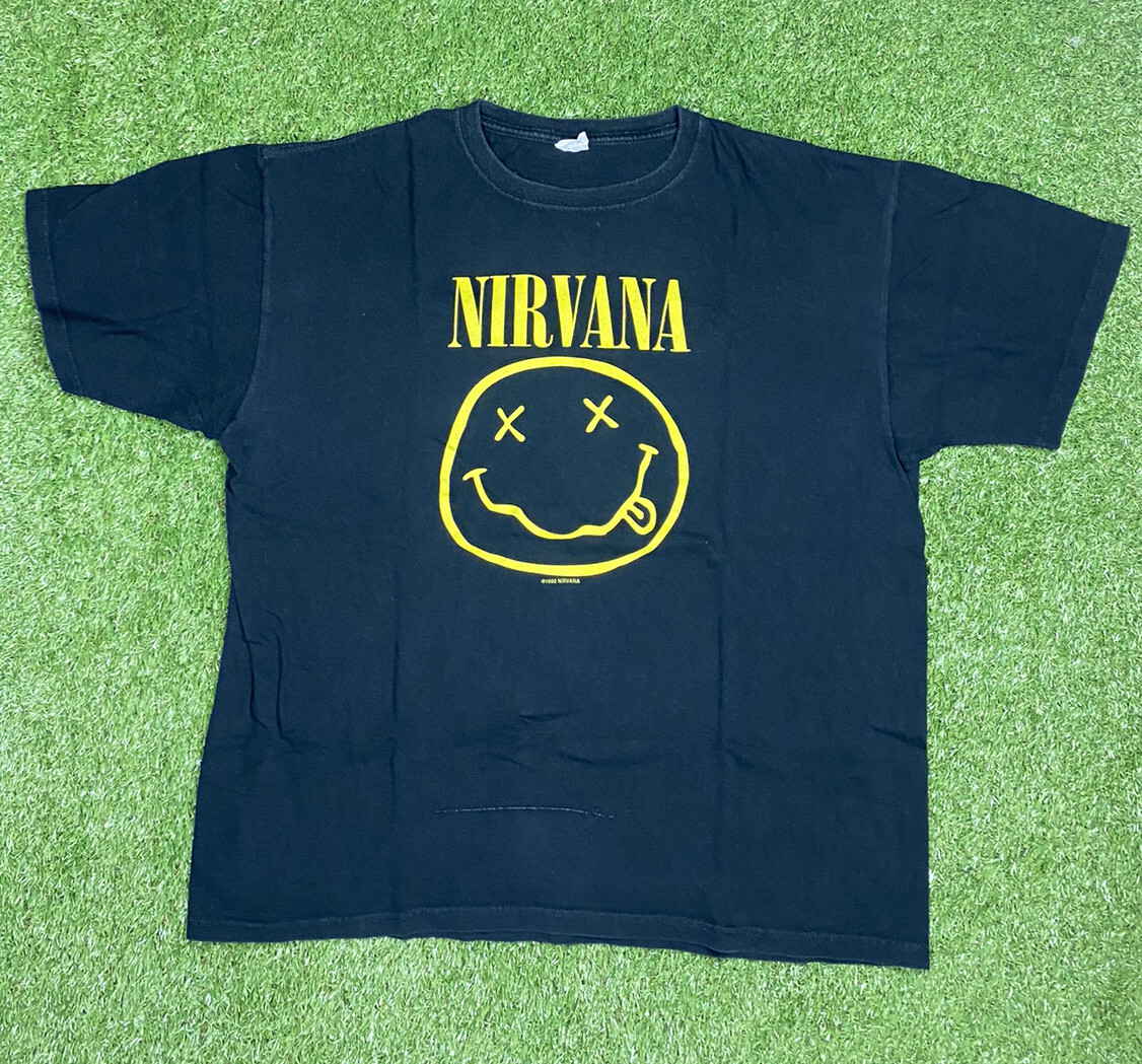 vintage 1992 Nirvana Smiley Tee size XL Anvil Tag | eBay