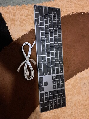 Apple Magic A1843 Wireless Keyboard Space Gray +Cable | eBay