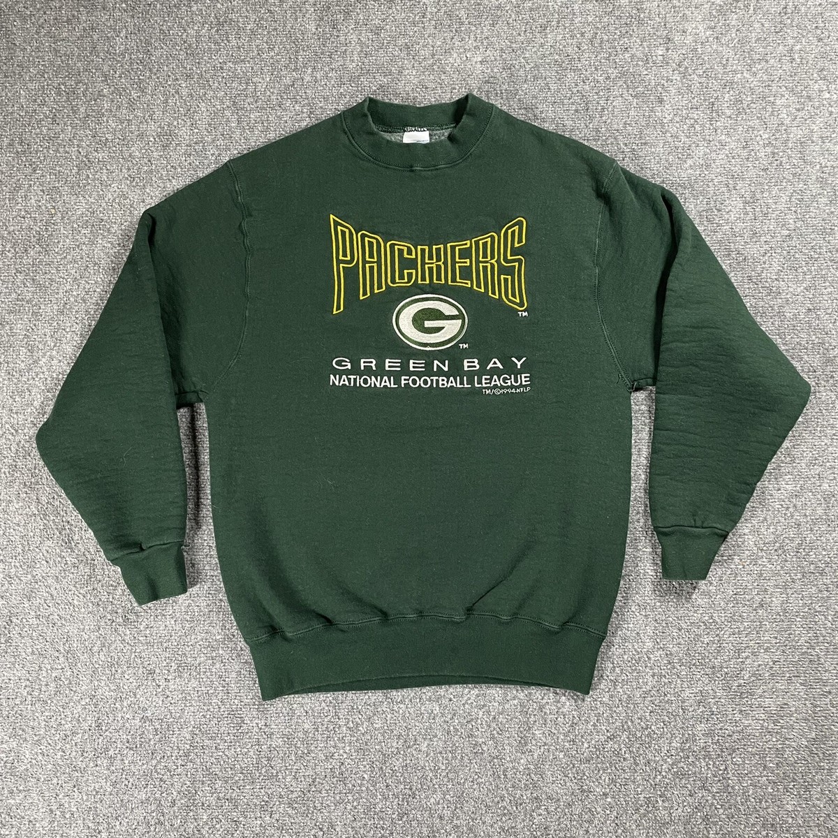 VINTAGE 90s Green Bay Packers Crewneck Sweatshirt Size M Salem