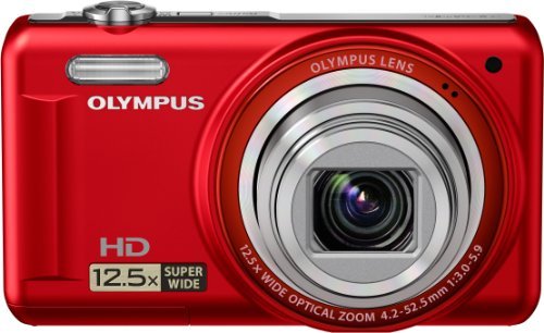 OLYMPUS Digital Camera VR-320 RED 14 MP 24mm 12.5X f/5.9 Zoom 3.0