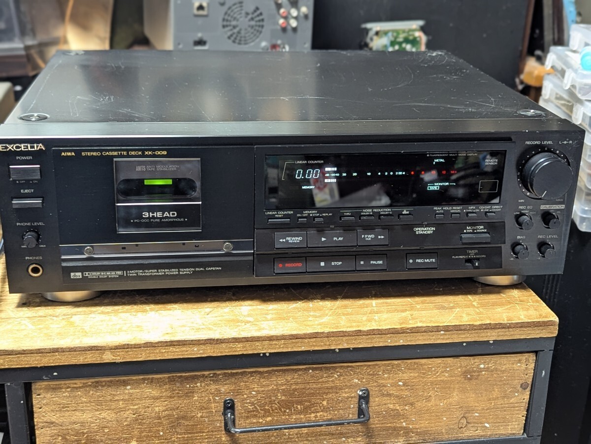 AIWA Excelia XK-009 Stereo Cassette Deck 3 Head Black JANK | eBay