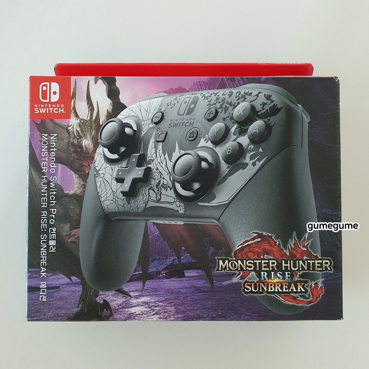 Nintendo Switch Pro Controller Monster Hunter Rise Sunbreak - Box