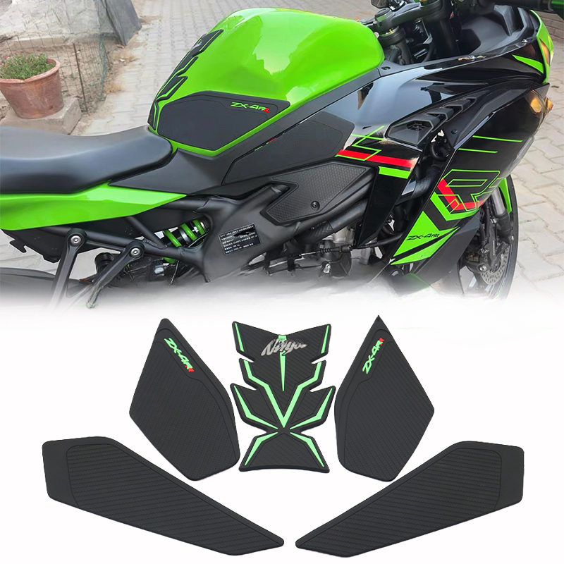 For Kawasaki ZX-4R ZX-4RR ZX4R ZX4RR Rubber Fuel Tank Pad Sticker