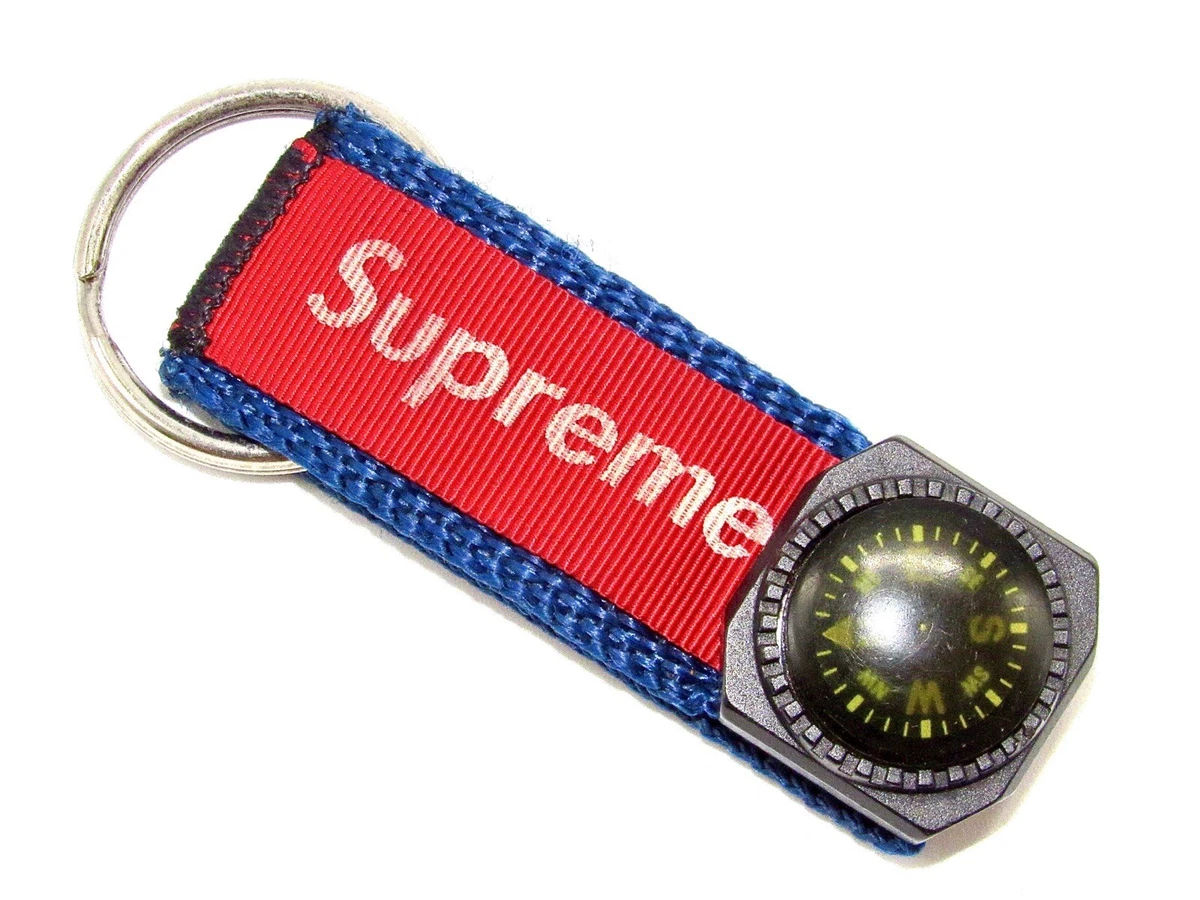 SS99 Supreme Compass Keyholder Navy Red 1999 Keychain Vintage OG