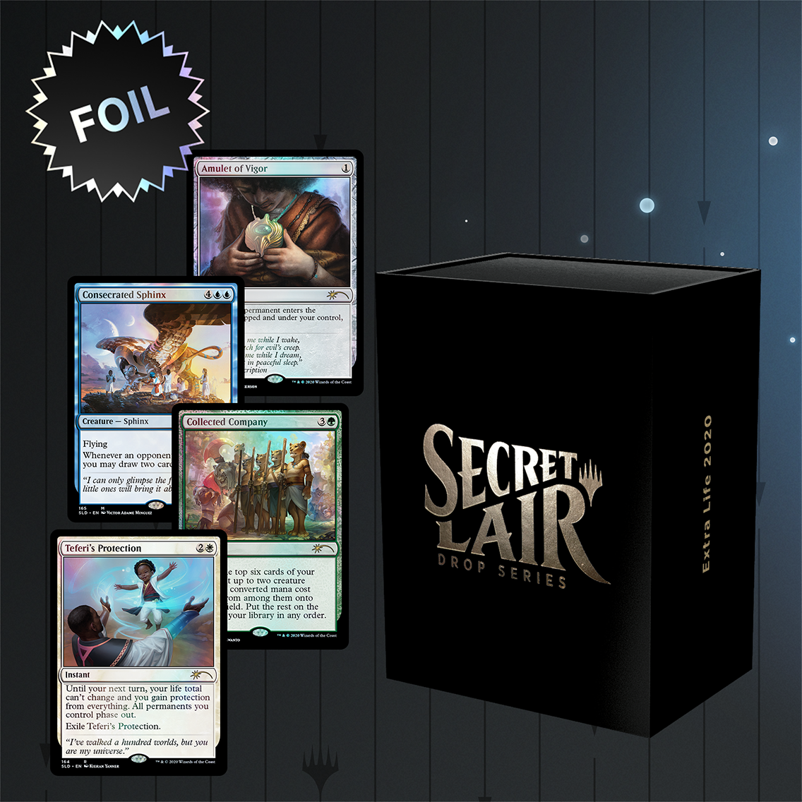 SECRET LAIR OPENED BOX Extra Life 2020 FOIL Edition 4x Alt-Arts
