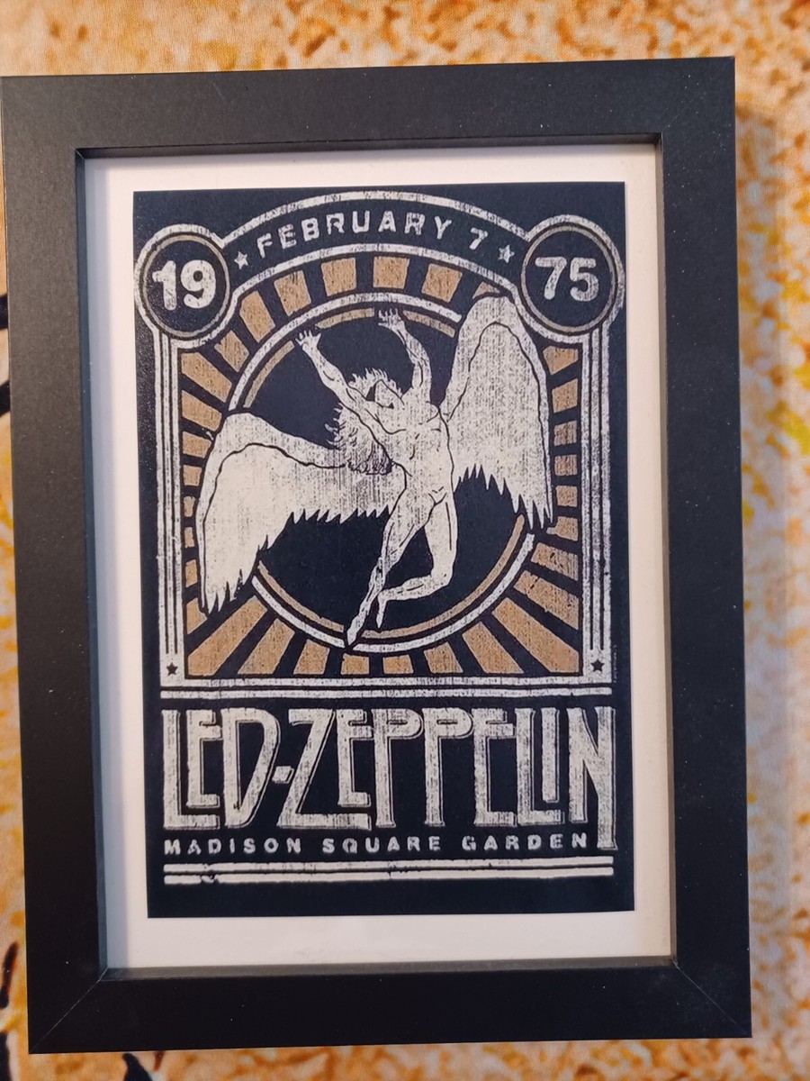 Framed Mini Concert Poster Led Zeppelin Madison Square Garden NY