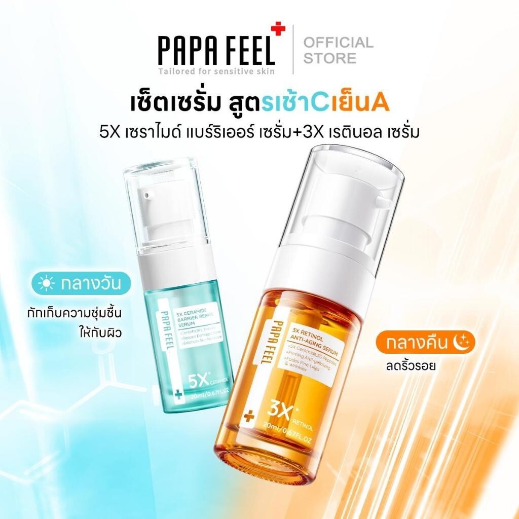PAPA FEEL 5X Ceramide Recover Cream + Moisture Cream + Anti-Aging