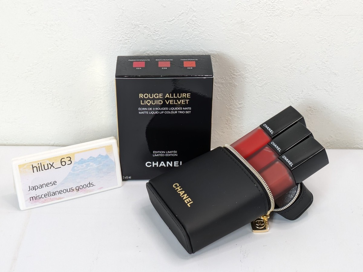 CHANEL LIMITED EDITION ROUGE ALLURE LIQUID VELVET SET 224,226,228