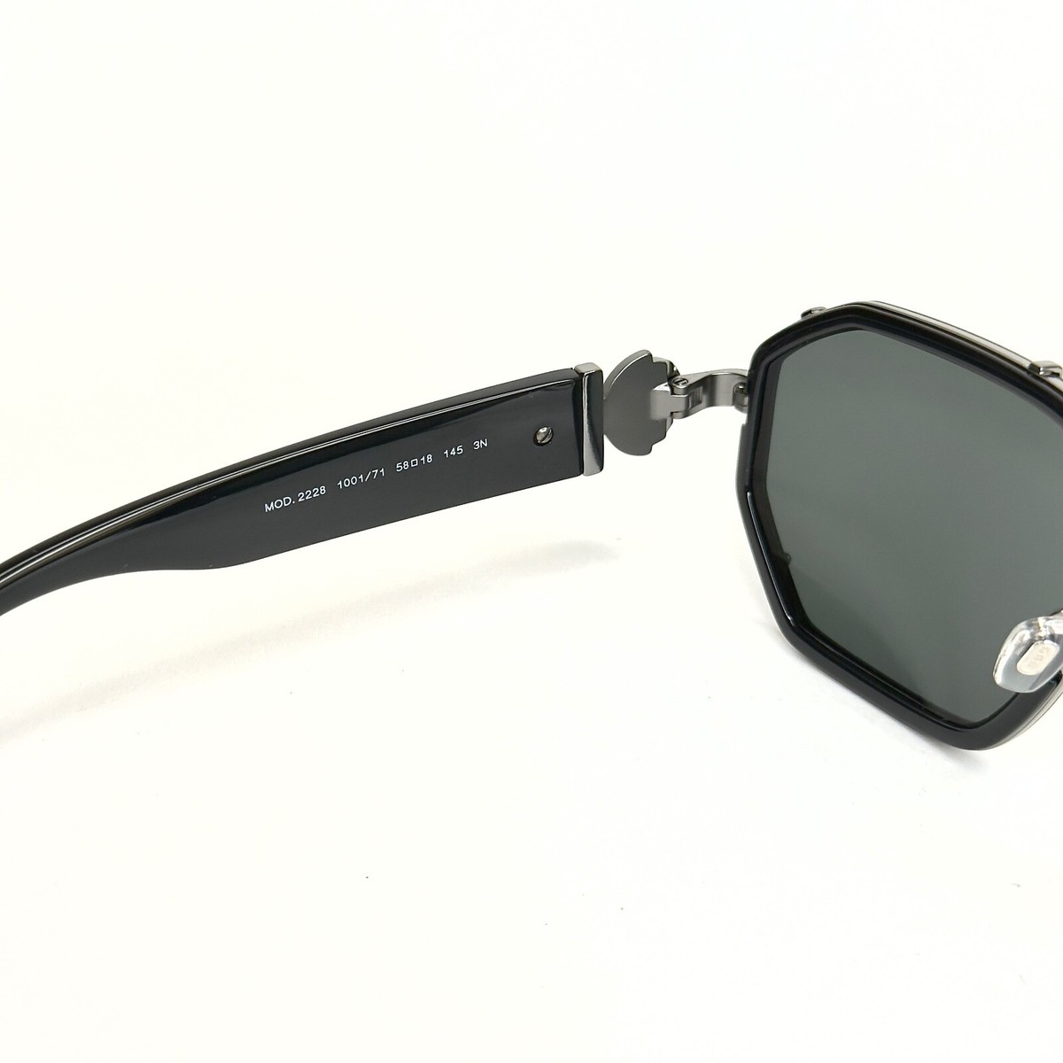 VERSACE GRECA Pilot Medusa 2228 Gunmetal Black VE2228 Square