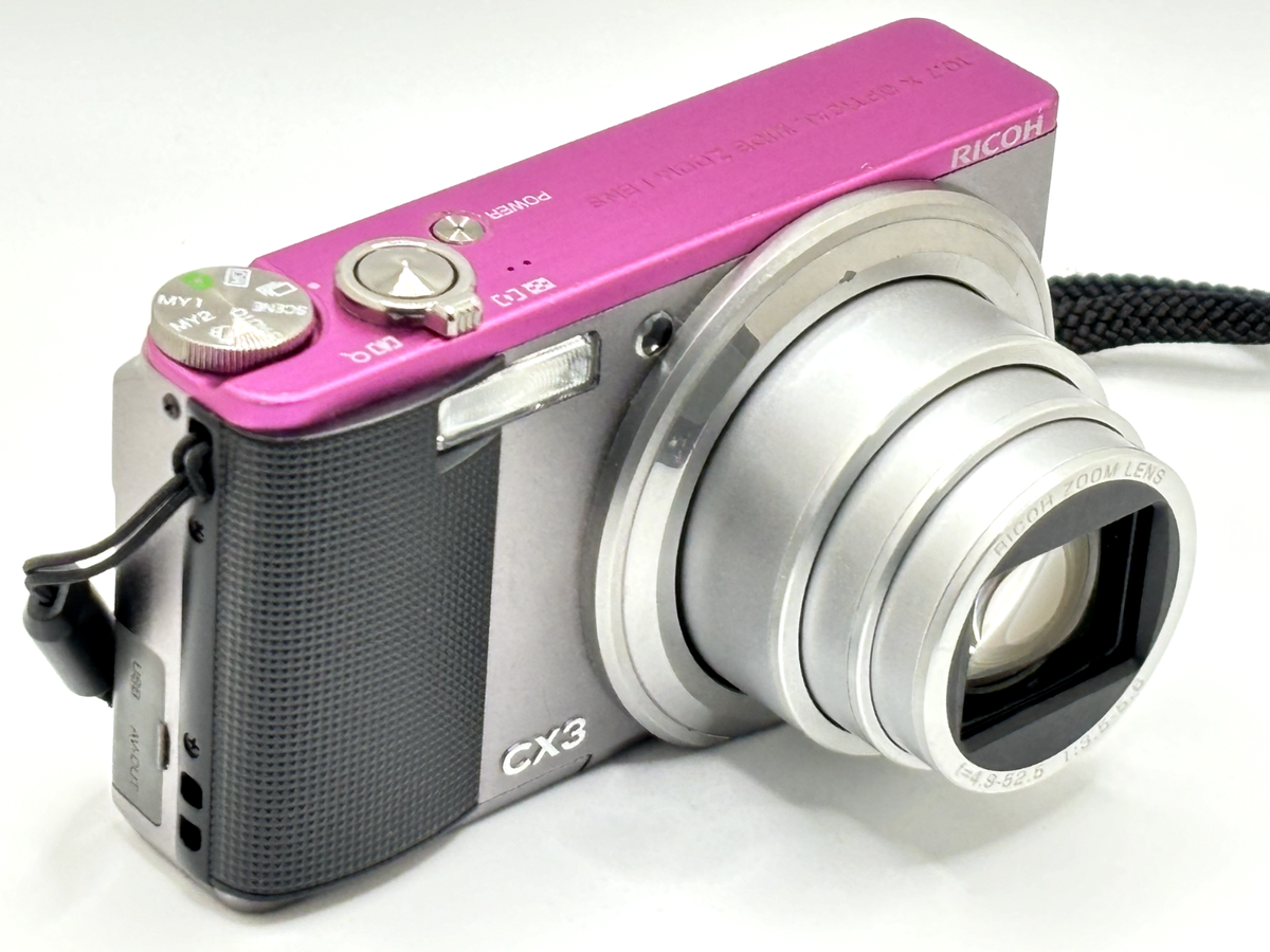 Ricoh CX3 10.0 MP 10.7x Zoom Compact Digital Camera two-tone Pink