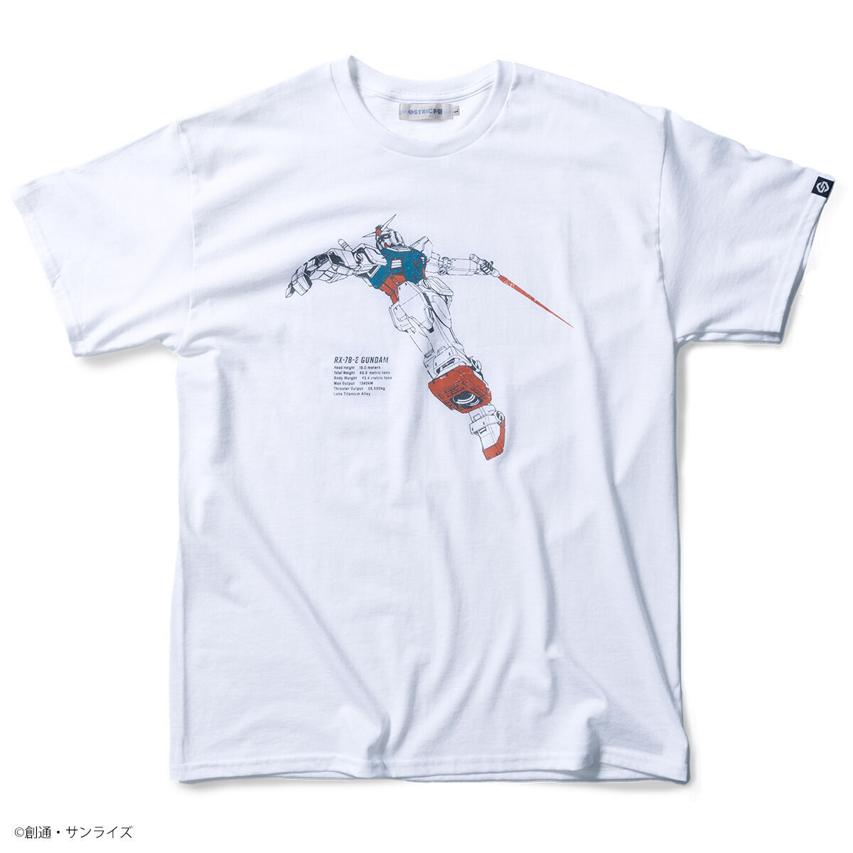 STRICT-G Mobile Suit Gundam MS Pattern T-shirt RX-78-2 white