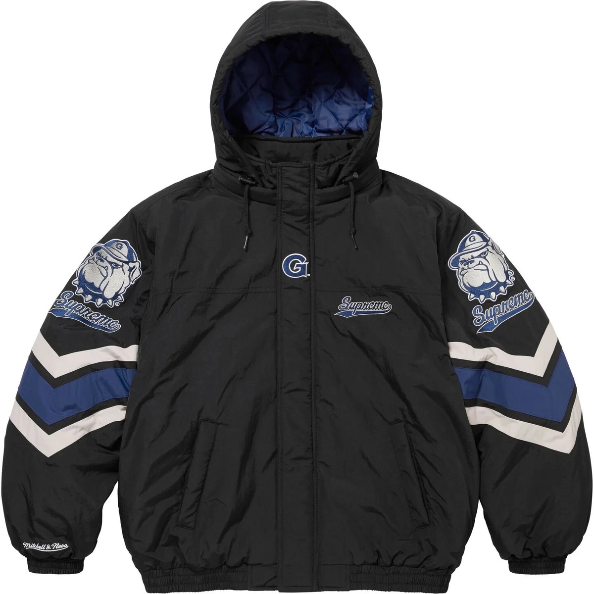 Supreme x Mitchell & Ness NCAA Hooded Stadium Jacket 3colors FW24