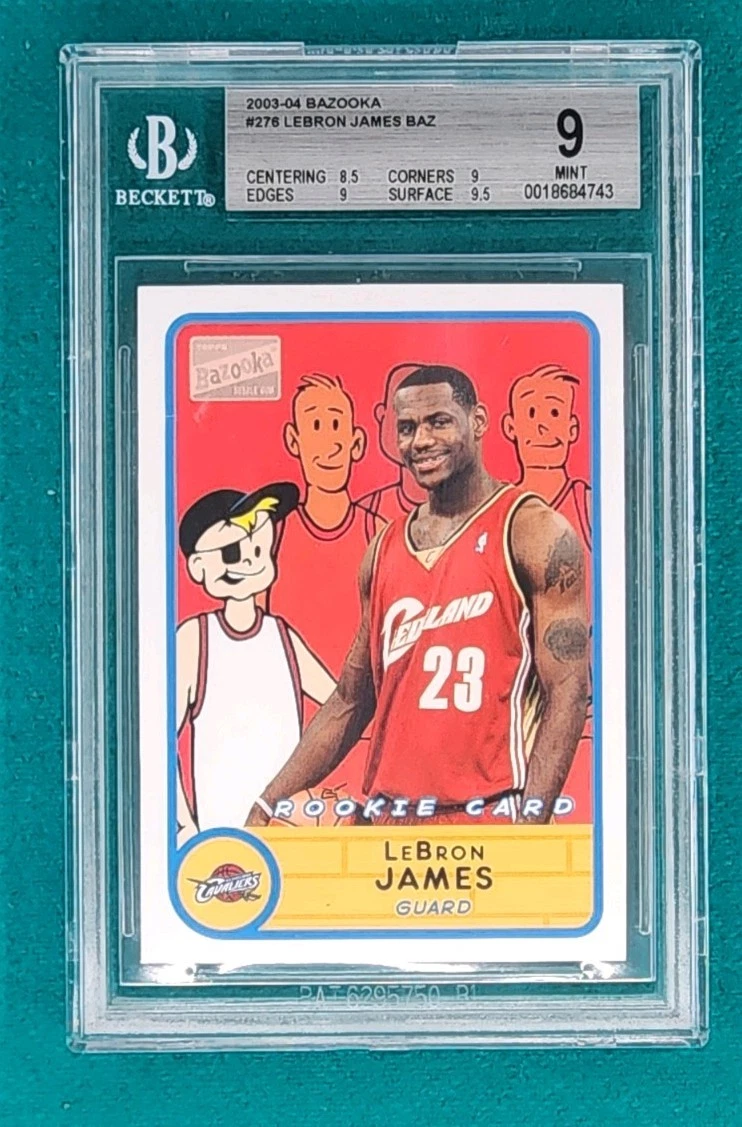 Bazooka LeBron James Basketball Sports Trading Card Singles for