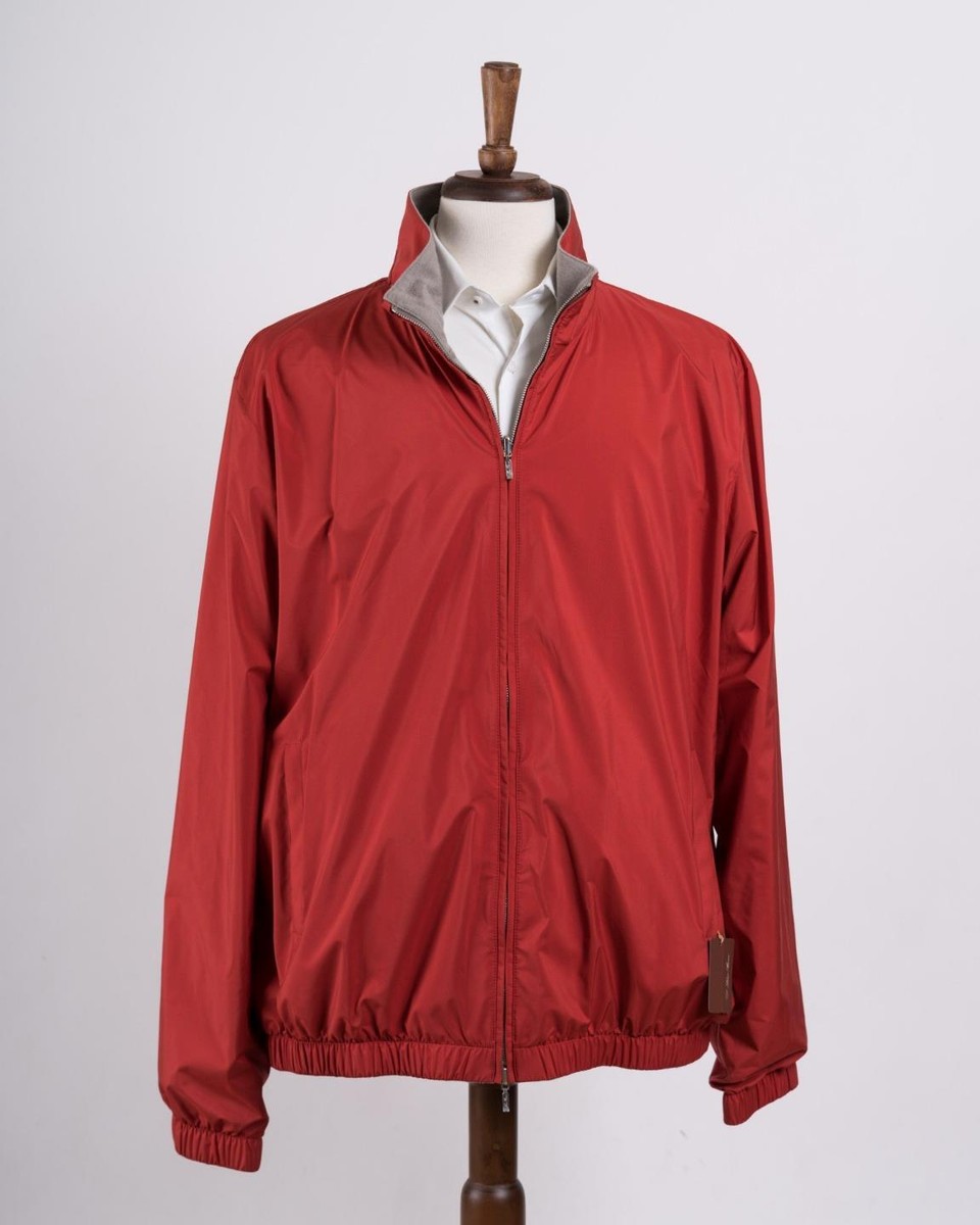 Loro Piana $3,750 Grenadine Red Storm System Reversible Cashmere