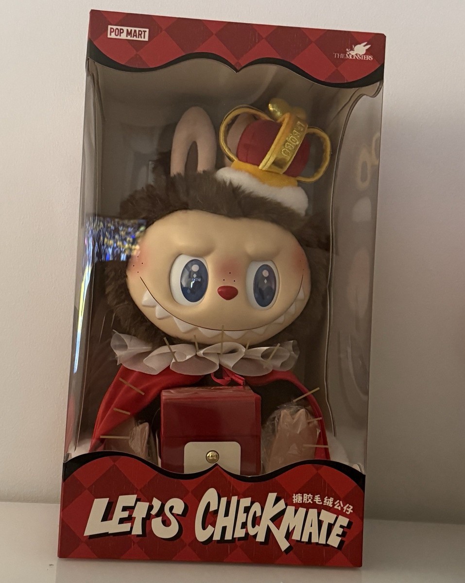 Authentic Pop Mart The Monsters Labubu Let's Checkmate King Vinyl
