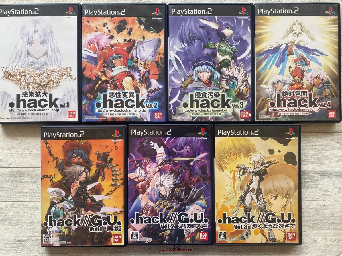 SONY Playstation 2 PS2 Dot hack .hack series 7pcs set from Japan