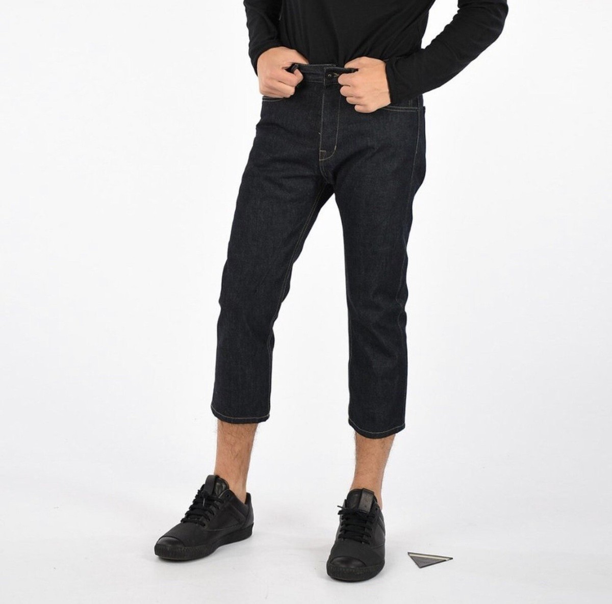 Rick Owens DRKSHDW Torrance Cropped Cut Unwashed Blue 30 X 23 | eBay