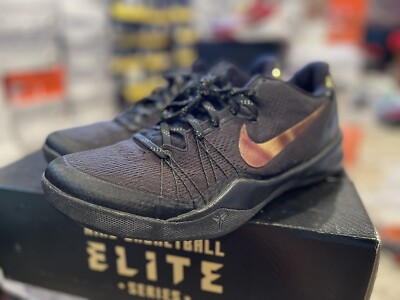 NIKE KOBE 8 VIII SYSTEM ELITE+ BLACK/METALLIC GOLD SIZE MEN'S 10