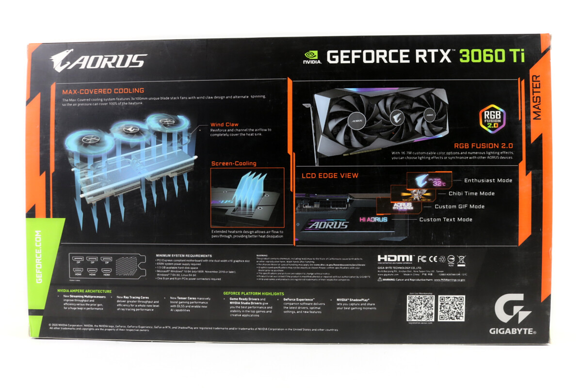 Gigabyte GeForce RTX 3060 Ti 8GB Aorus Master GPU | 1yr Warranty