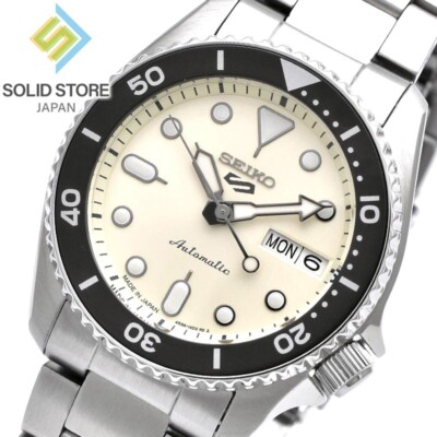 SEIKO 5 Sports SBSA227 SKX Sports Style Automatic Watch Off White