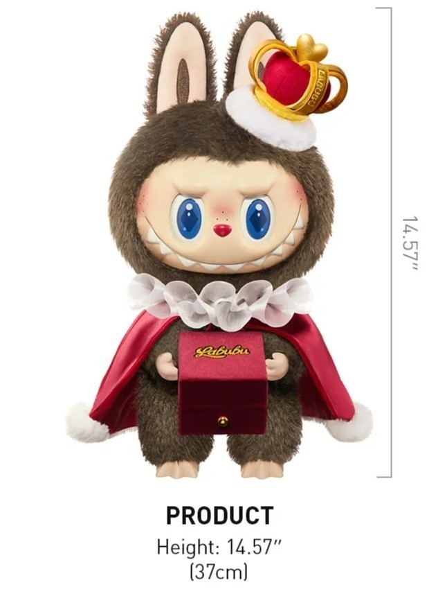 The Monsters KING Labubu Large Plush Doll Let's Checkmate Pop Mart