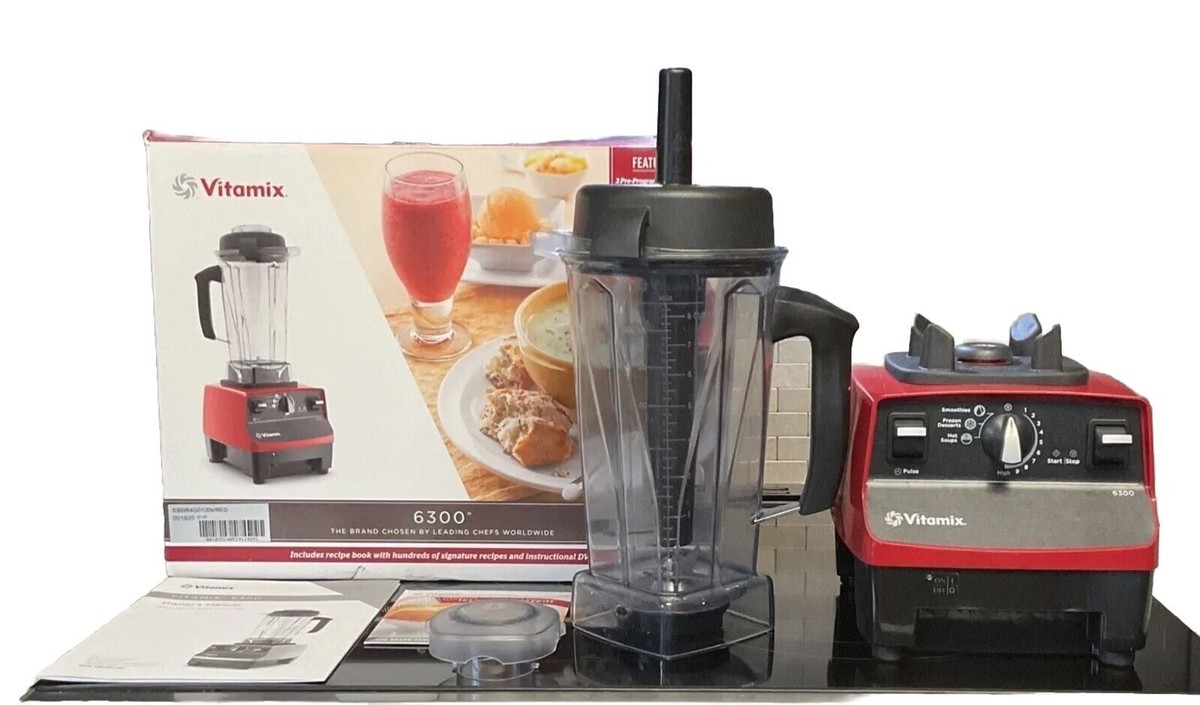 Vitamix 6300 Red Blender Discontinued Complete w/Box Lid Manual