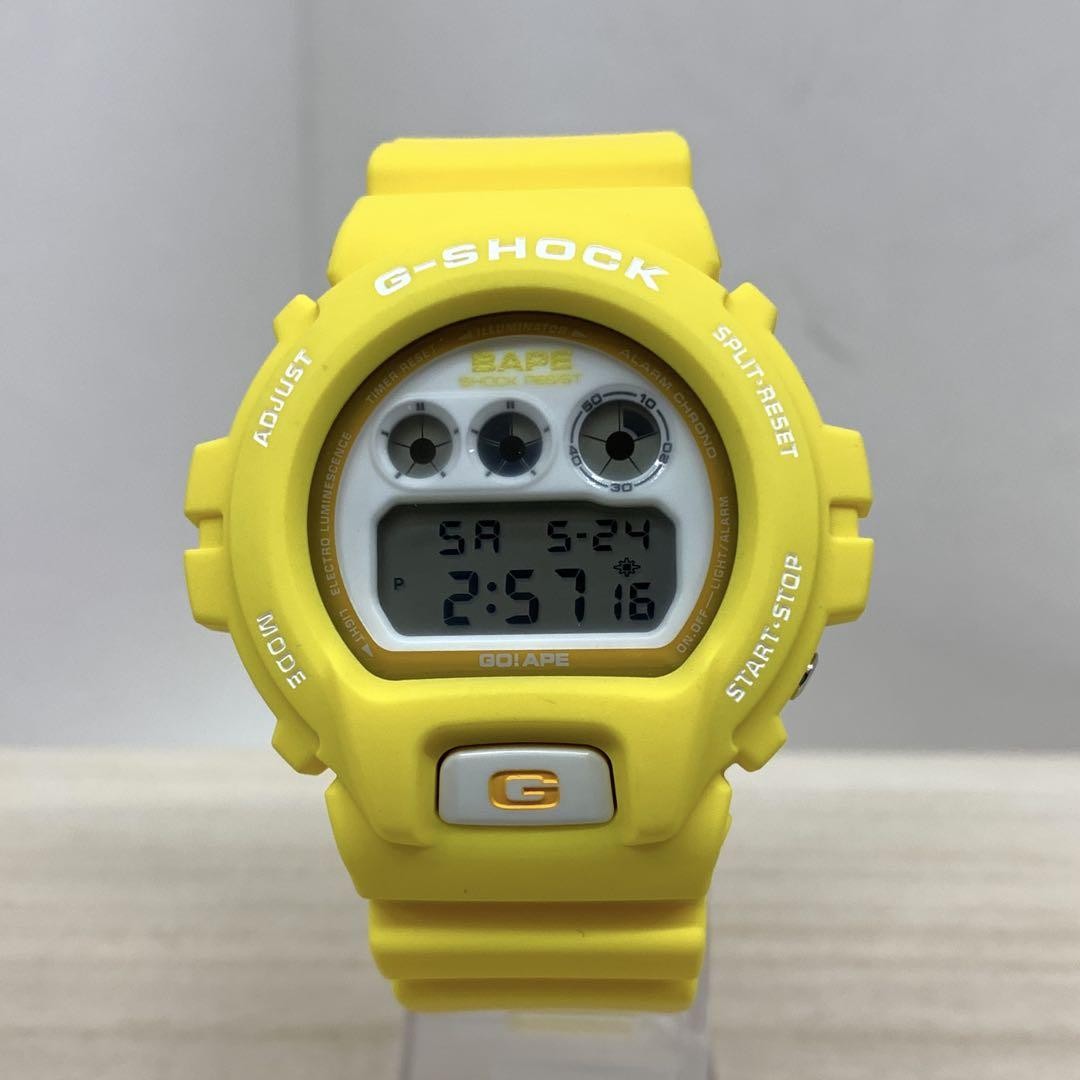G-SHOCK x A Bathing Ape DW-6900 Yellow Watch Limited Unused | eBay
