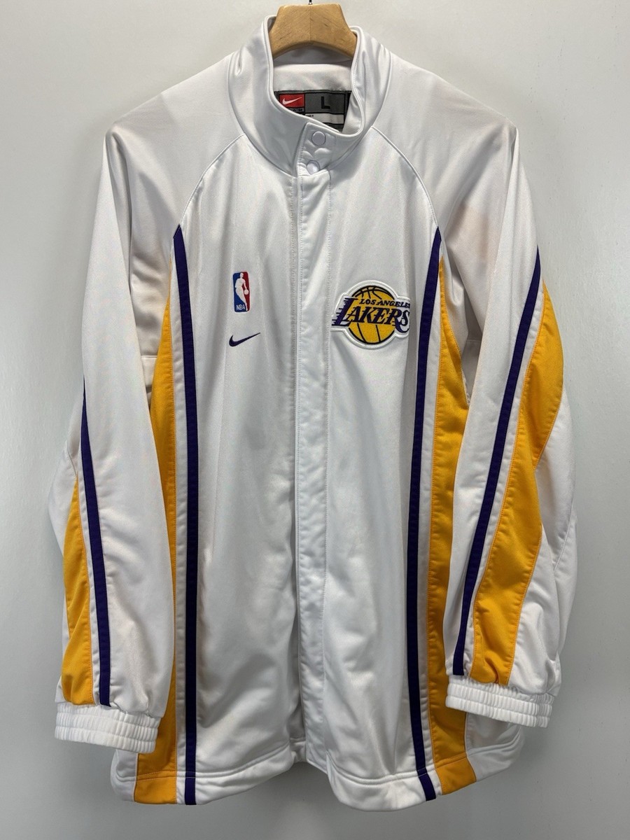Vintage 90's Nike Los Angeles LA Lakers Warm Up Jacket Sz Large
