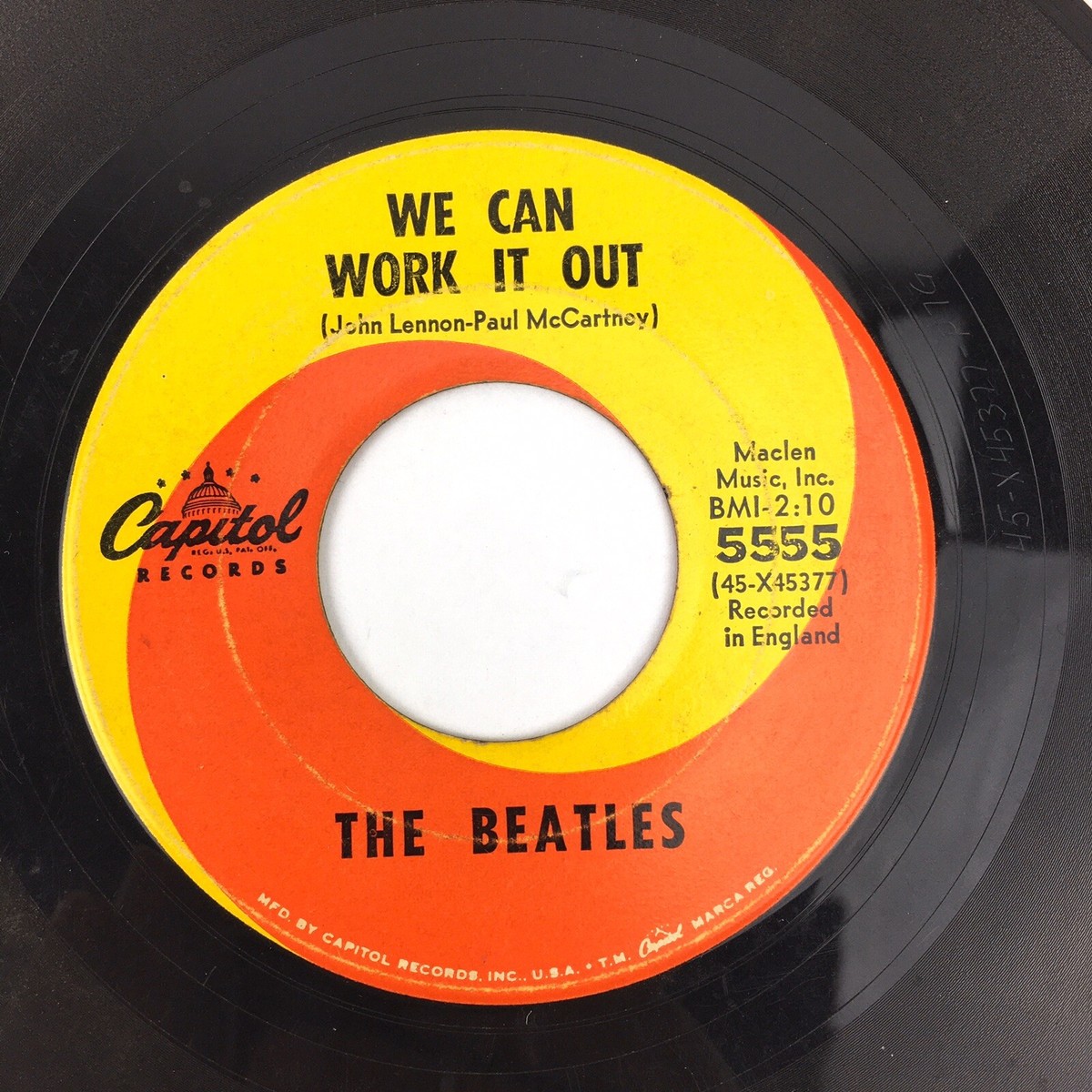 The Beatles 45 Vinyl Day Tripper We Can Work It Out Capitol