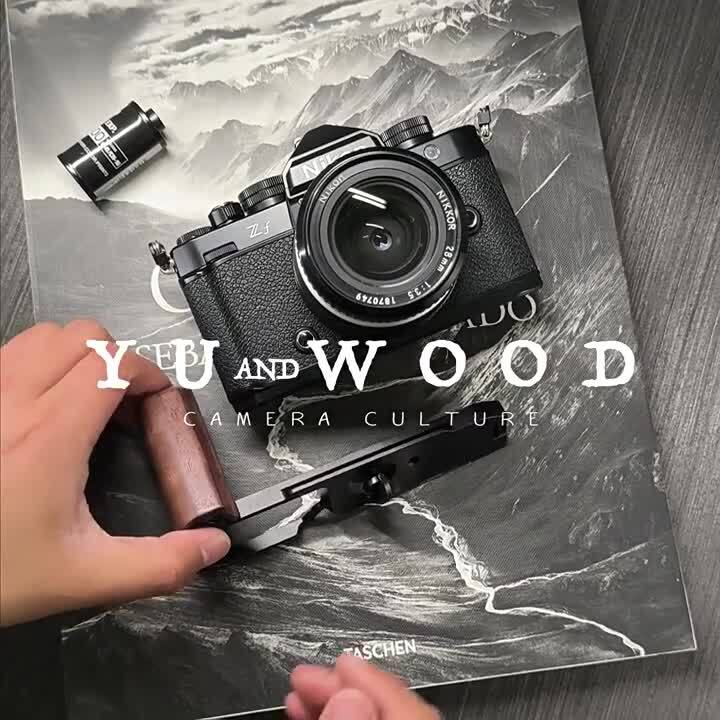 Wooden L Hand Grip Holder For Nikon Zf Camera Aluminum Alloy Base