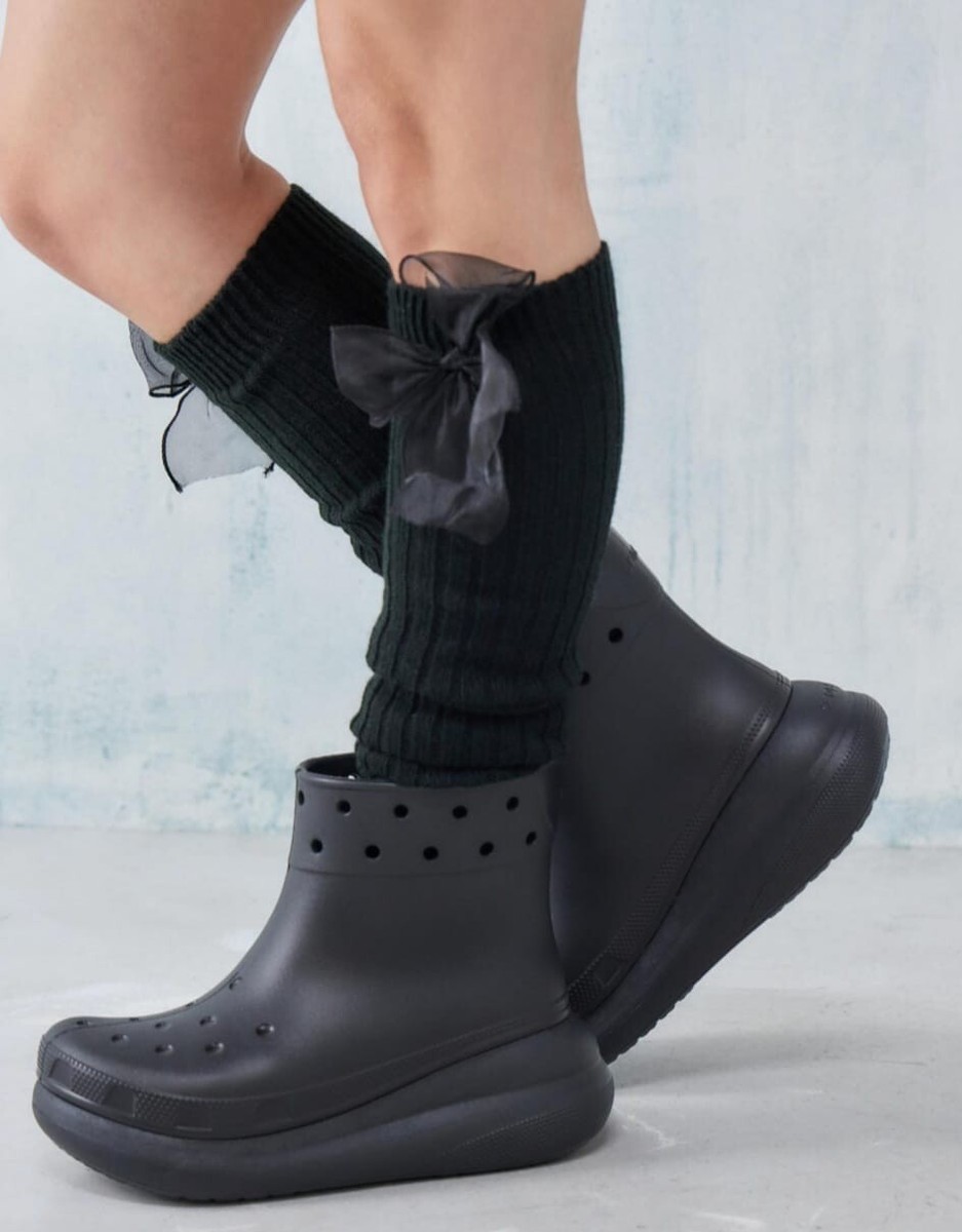 Crocs NEW Classic Crush Black Rain Boots Lightweight Easy Clean