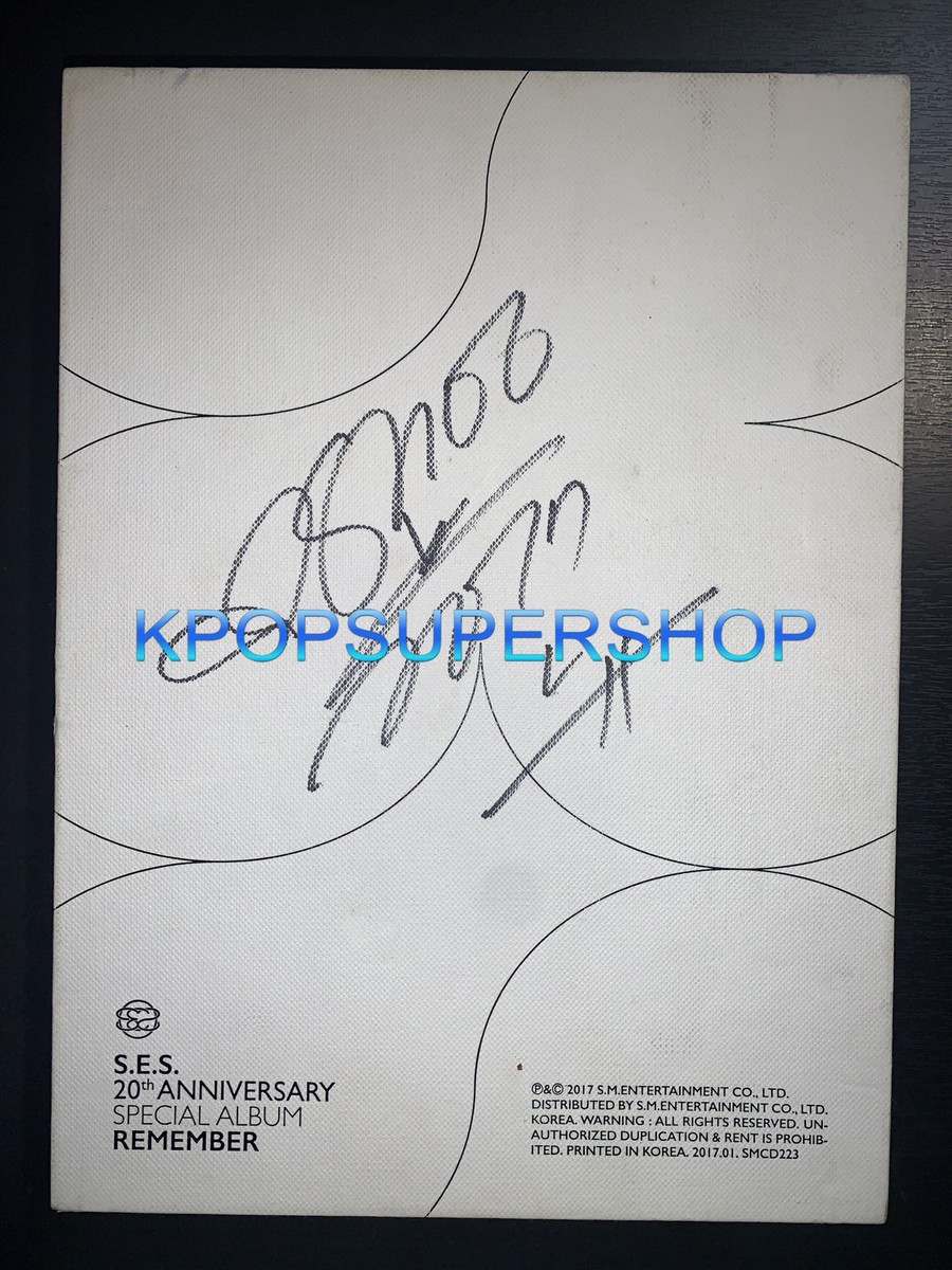 S.E.S Special Album Remember Shoo Autographed Signed CD Photobook