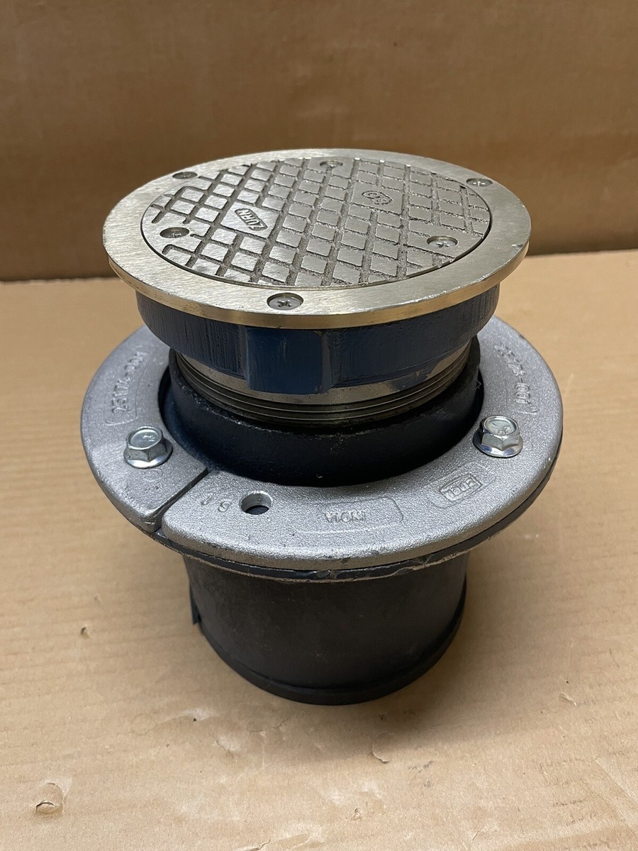 NEW Zurn 4” adjustable cast iron floor clean out assembly with