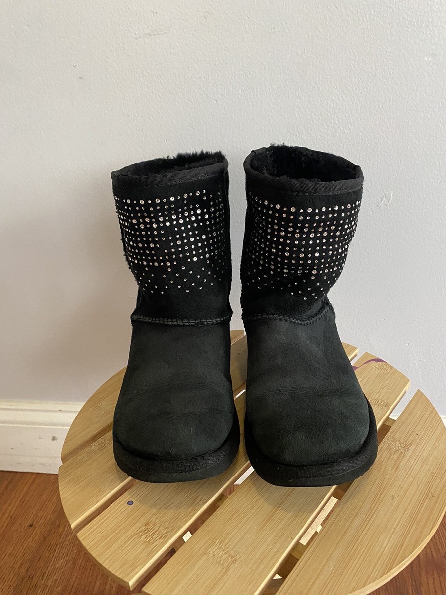 UGG Australia Classic Short Bling 1003890 Womens Black Rhinestones
