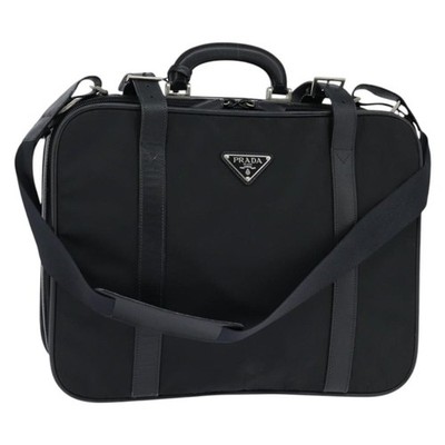PRADA Business Bag Nylon Black Silver Auth bs30135 | eBay