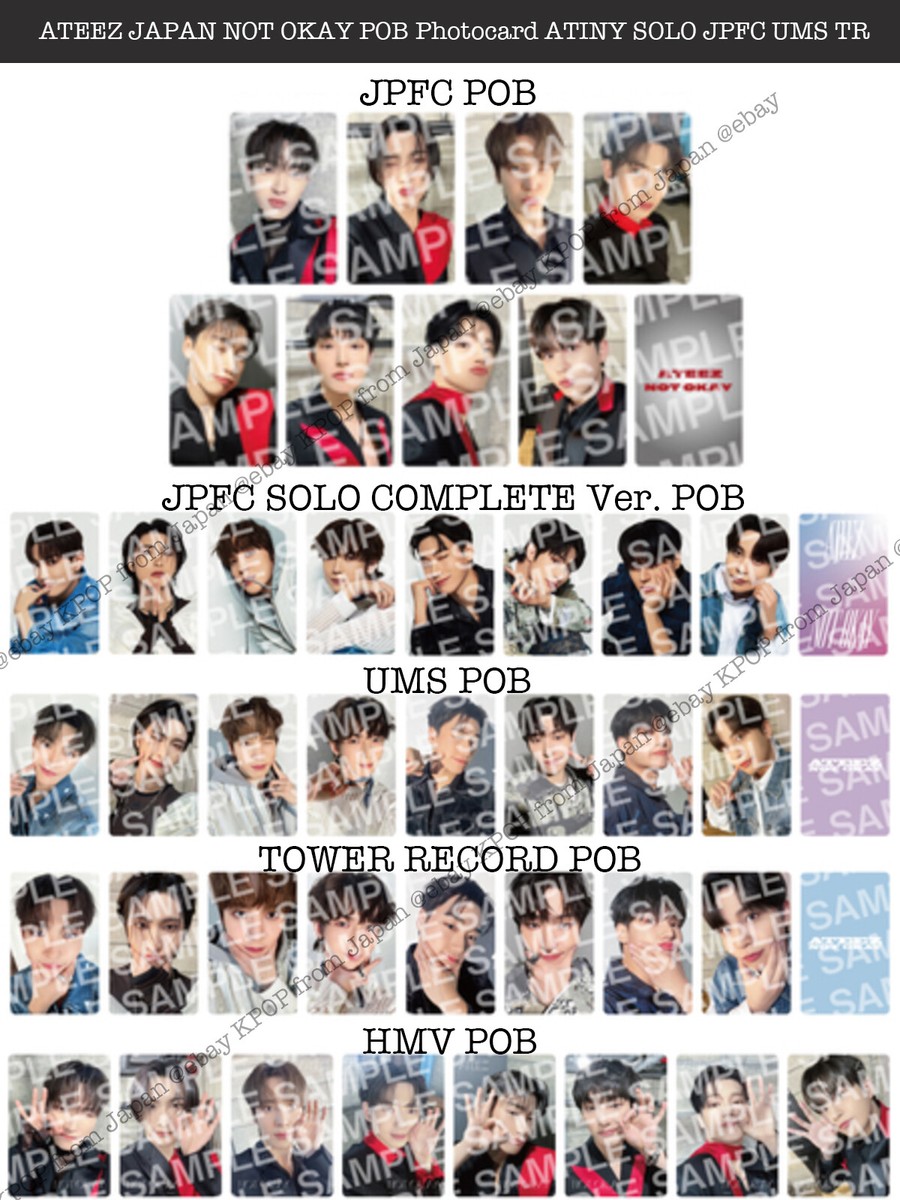ATEEZ JAPAN NOT OKAY Album + POB Photocard ATINY SOLO JPFC UMS