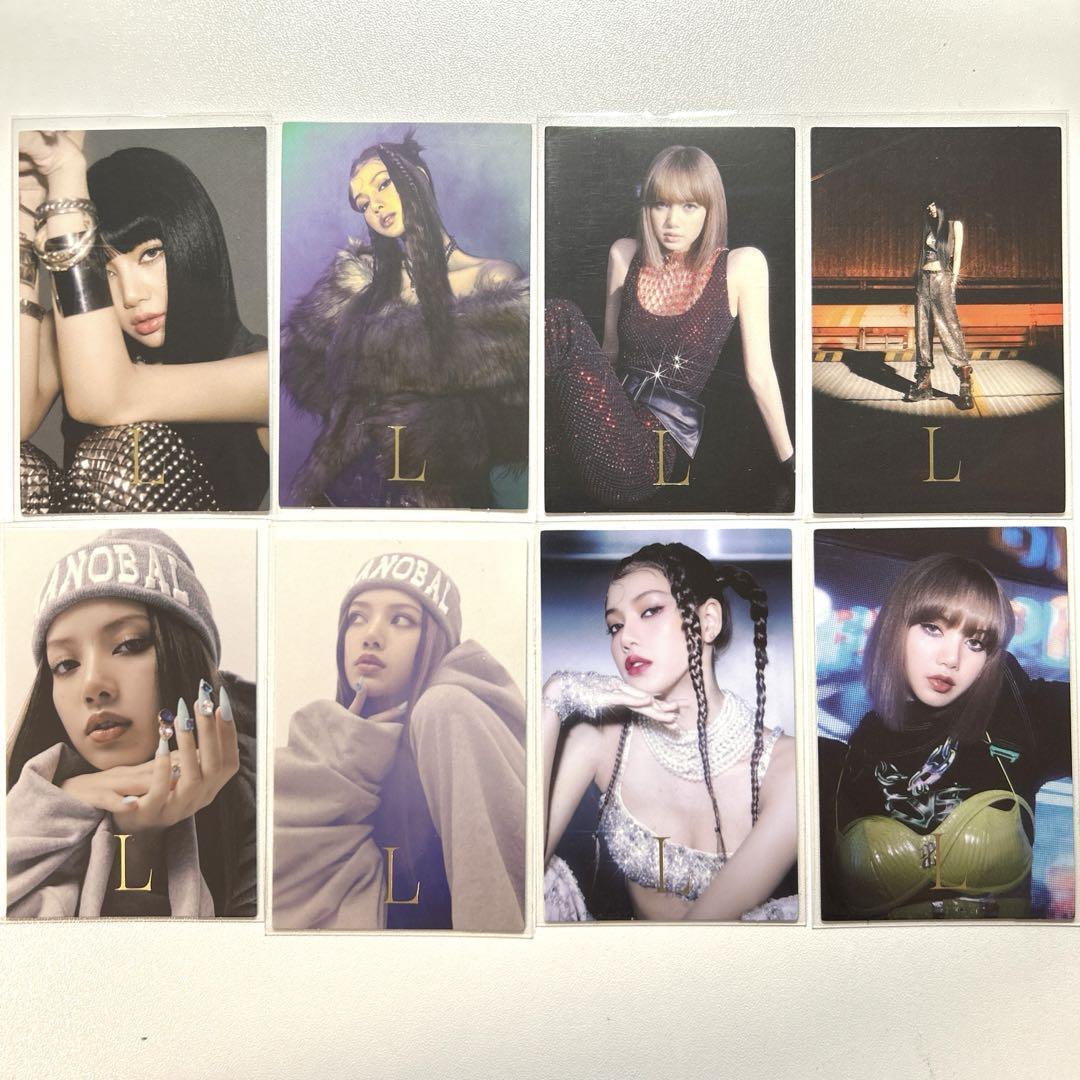 BLACKPINK Lisa LALISA Official Gold Photo Trading Card 8 Card Set